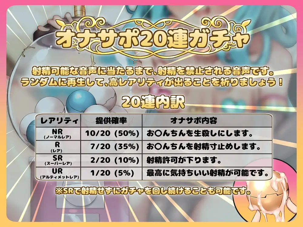 オナサポ20連ガチャ！ メ○ガキちゃんの言いなり【B-bishop】